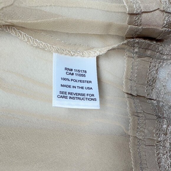 Komarov Womens Sheer Crinkle Open Front Cardigan Size 1X Lace Fairy Feminine - Picture 8 of 11